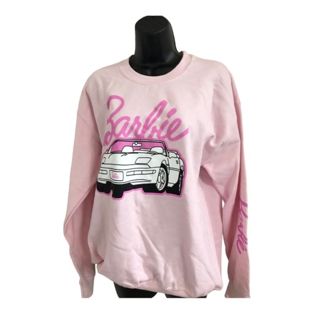 Barbie pink Barbie Corvette graphic print sweatshirt size medium brand‎ new